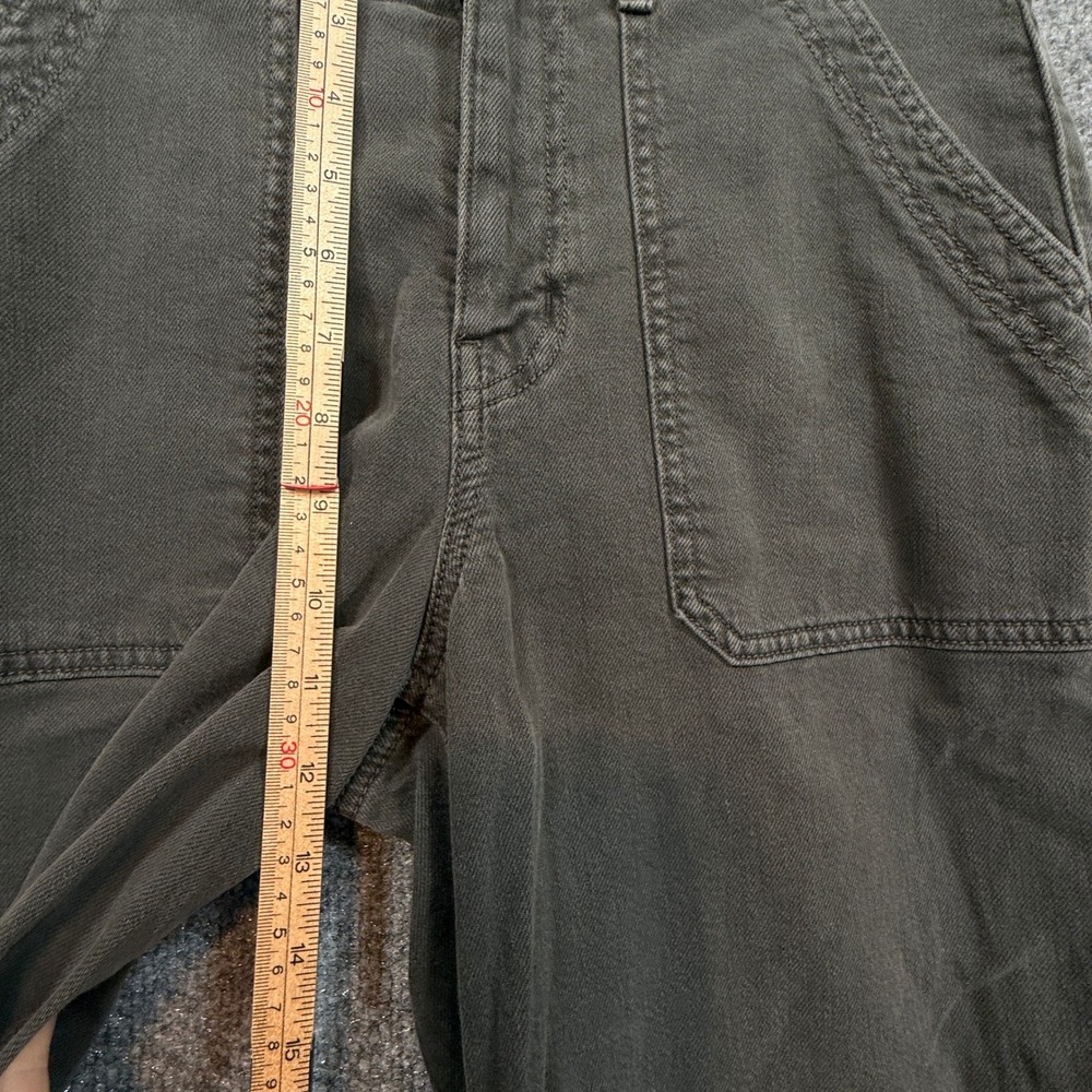 American Eagle Pants Women 6 Gray Super High Rise Baggy Wide Leg Stretch Utility - Picture 5 of 11